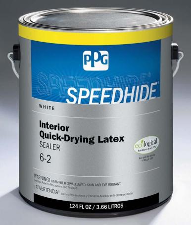 Primer/Sealer, Interior, Latex, SPEEDHIDE, White, 3.78 liter