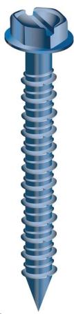 Concrete Screws, Hex Head, 3/16