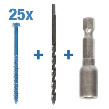Concrete Screws, Hex Head, 1/4