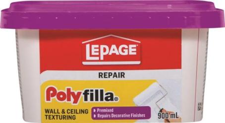 Wall/Ceiling Texture Repair, POLYFILLA, Pre-Mixed, 900 ml tub 