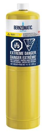 MAP Gas Fuel, 399 gram Disposable Cylinder, BERNZ-0-MATIC 332478 (soldering, brazing)