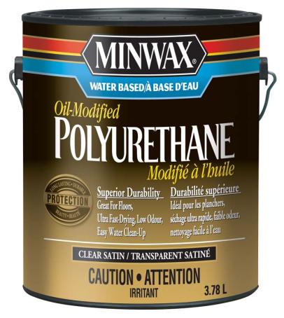 Varnish, Oil-Modified Polyurethane, Interior, Satin, 3.78 liter, Minwax