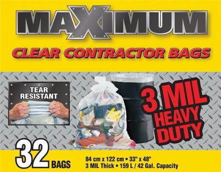 Garbage Bags, Contractor, 33