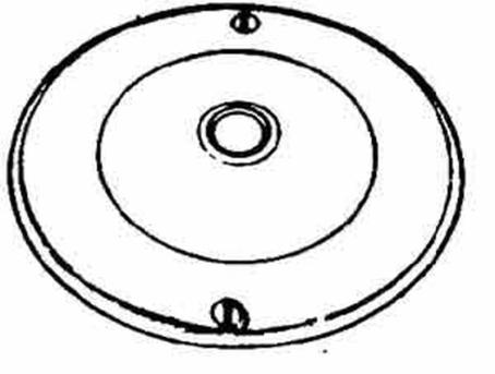 Cover Plate, Pendant, Blank with Knockout, Phenolic, WHITE