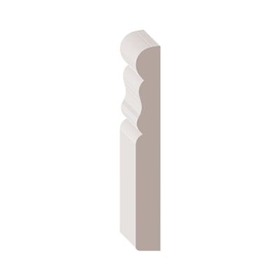 Baseboard, MDF Pre-Painted White, 3/8