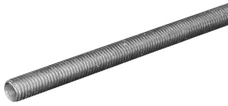 Threaded Rod, Plated Steel, 3/8-16 x 24