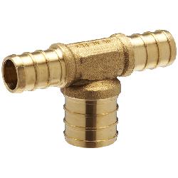 Tee, PEX Insert Brass, 1/2