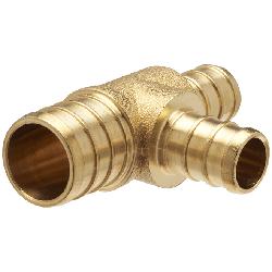 Tee, PEX Insert Brass, 3/4