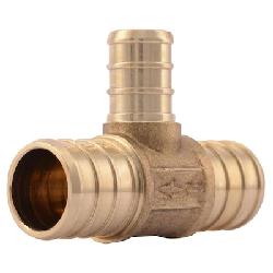 Tee, PEX Insert Brass, 3/4