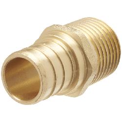 Male Adapter, PEX Insert Brass, 1/2