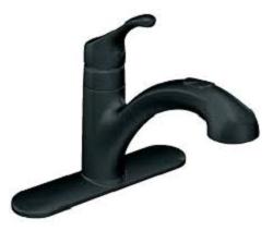 Kitchen Faucet, Single Lever Handle, with Pull-Out Spout, MATTE BLACK, Moen RENZO