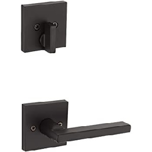 Inner Trim Lever, Single Cylinder, HALIFAX #8675 (Low Profile) Square Rosette, MATTE BLACK, Weiser Builder Pack