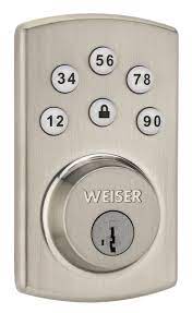 Deadbolt, Keypad Entry, SATIN NICKEL, Weiser Powerbolt 2.0, Weiser Visual Pack
