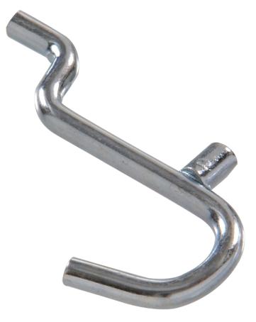 Pegboard Hook, Single Hook, Curved, 1-1/2