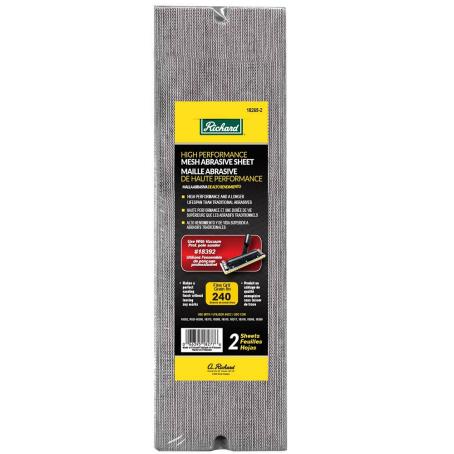 Sanding Sheet, Hi-Performance Mesh, 240 Grit, 2/pkg, Richard