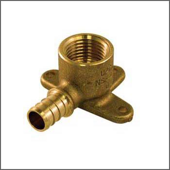 Drop-Ear Elbow, PEX Insert Brass, 1/2