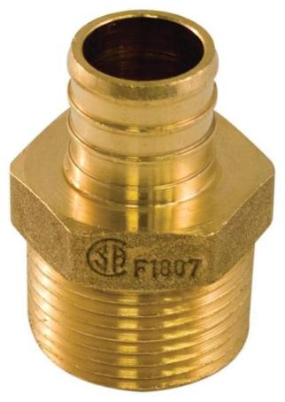 Male Adapter, PEX Insert Brass, 1/2