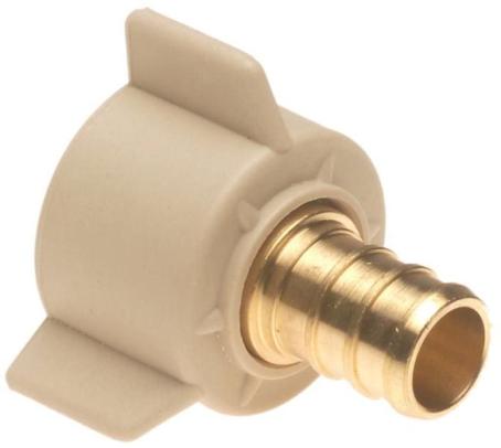 Lavatory Adapter, PEX Insert Brass, 1/2