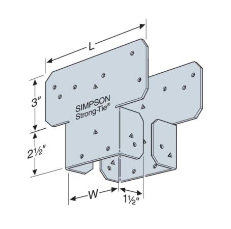 Post/Beam Connector (for 6x6 post), Galvanized