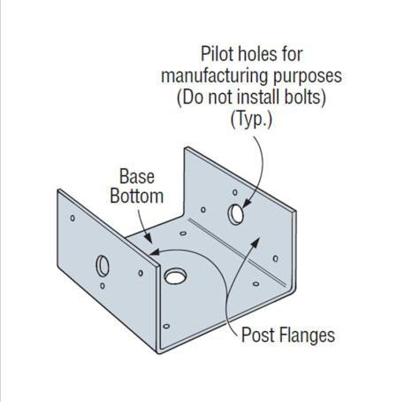Post Base, 6x6, Galvanized