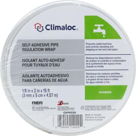 Pipe Insulation Wrap, Foil/Foam, 2