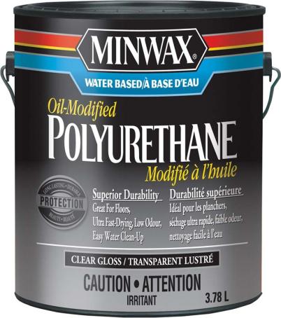 Varnish, Oil-Modified Polyurethane, Interior, Gloss, 3.78 liter, Minwax
